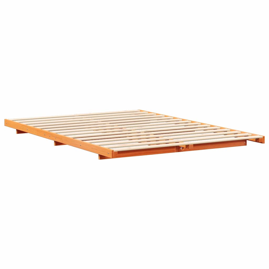 Bedframe Wasbruin 150 x 200 cm Massief grenenhout is nu te koop bij PeponiXL, paradijselijk wonen!