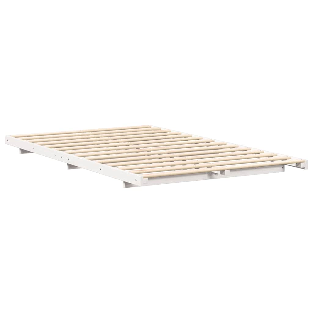 Bedframe Wit 140 x 190 cm Massief grenenhout is nu te koop bij PeponiXL, paradijselijk wonen!