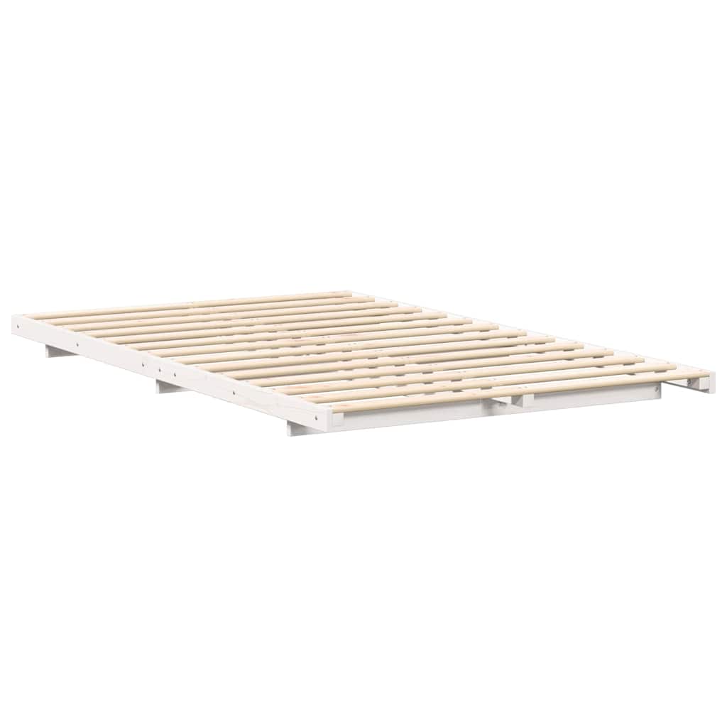 Bedframe Wit 140 x 190 cm Massief grenenhout is nu te koop bij PeponiXL, paradijselijk wonen!
