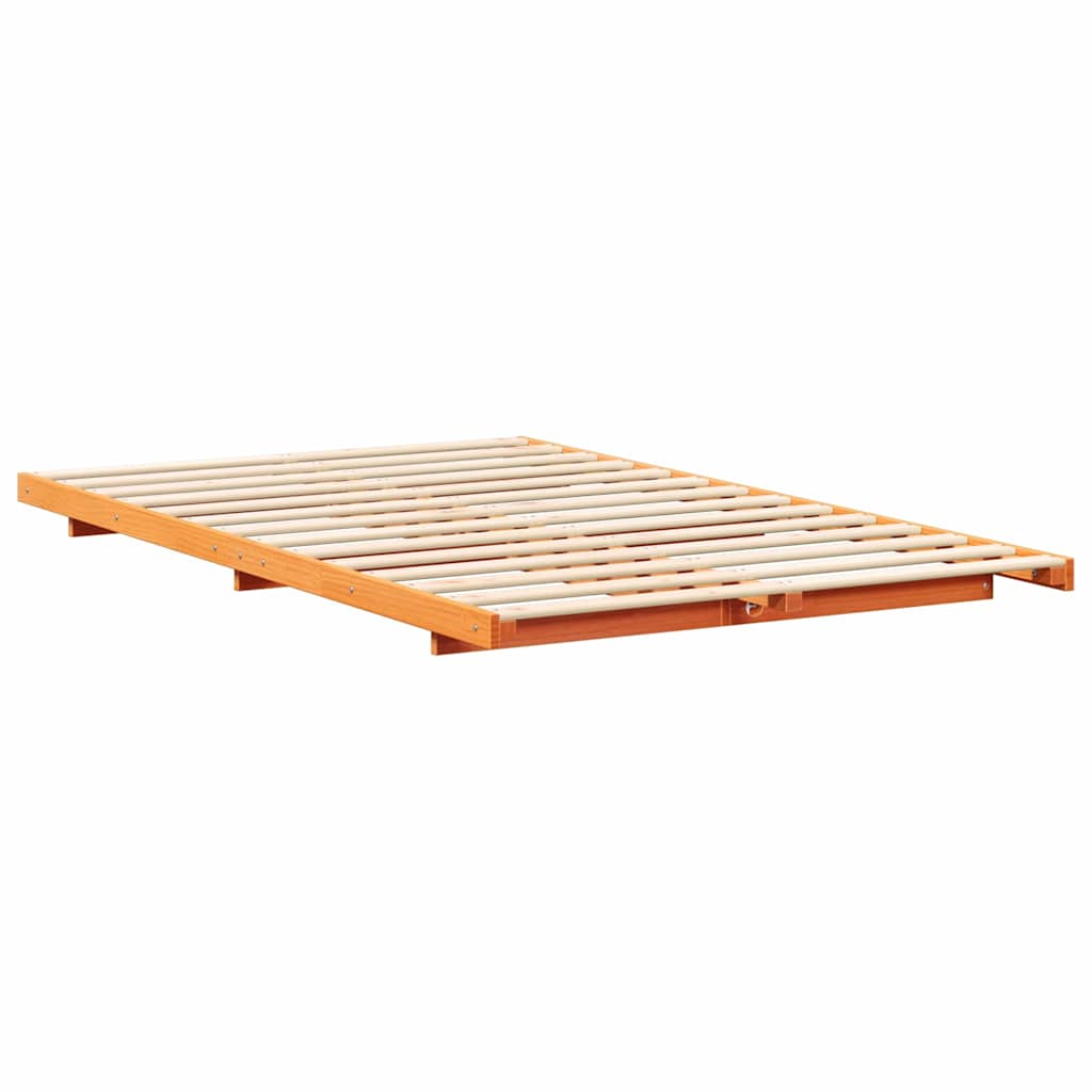 Bedframe Wasbruin 140 x 190 cm Massief grenenhout is nu te koop bij PeponiXL, paradijselijk wonen!