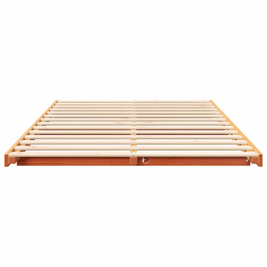 Bedframe Wasbruin 135 x 190 cm Massief grenenhout is nu te koop bij PeponiXL, paradijselijk wonen!