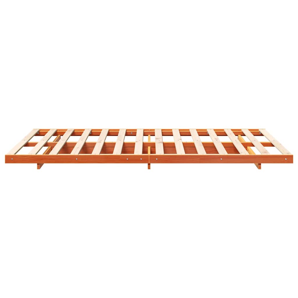 Bedframe Wasbruin 135 x 190 cm Massief grenenhout is nu te koop bij PeponiXL, paradijselijk wonen!
