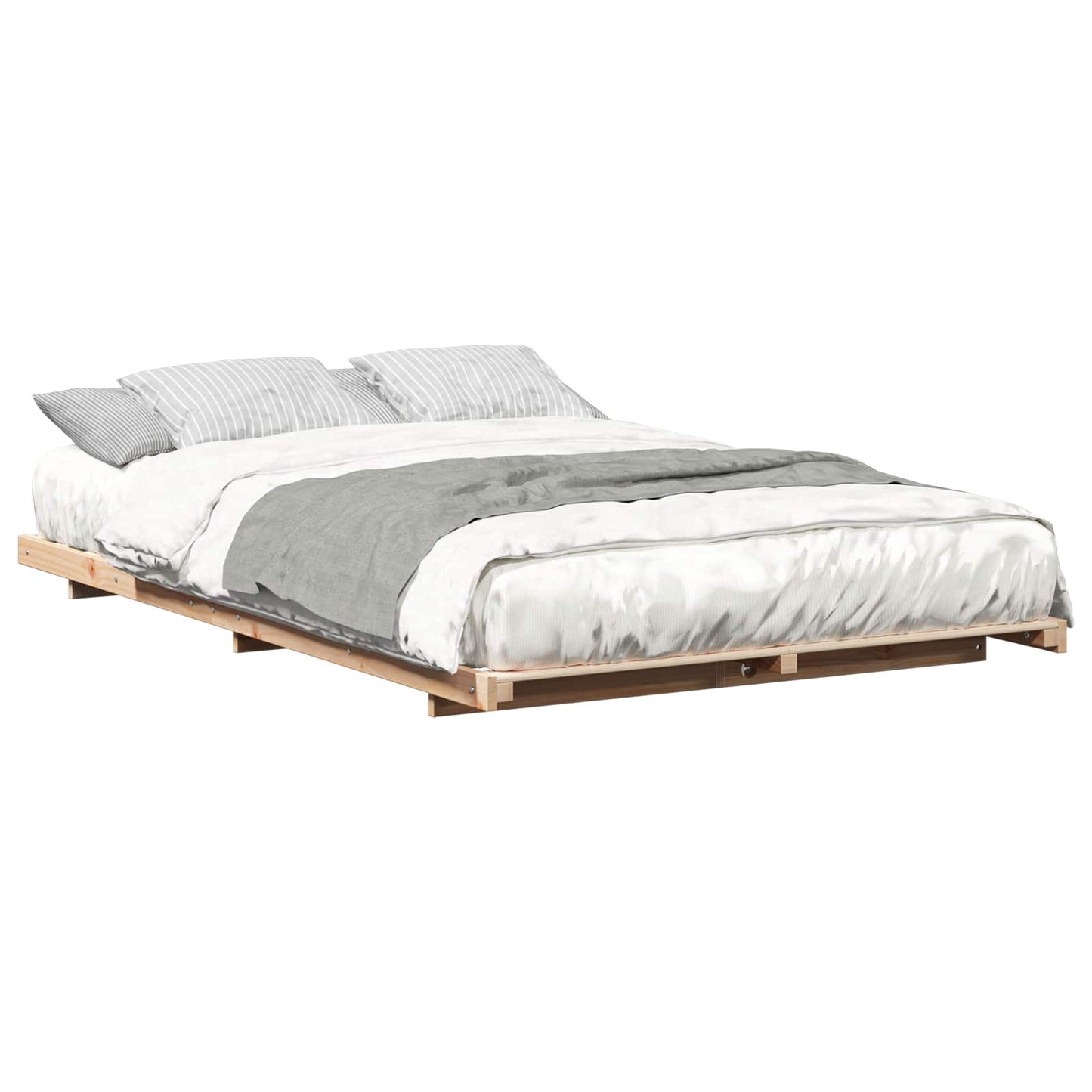 Bedframe Bruin 120 x 190 cm Massief grenenhout is nu te koop bij PeponiXL, paradijselijk wonen!
