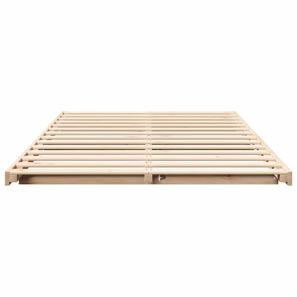 Bedframe Bruin 120 x 190 cm Massief grenenhout is nu te koop bij PeponiXL, paradijselijk wonen!