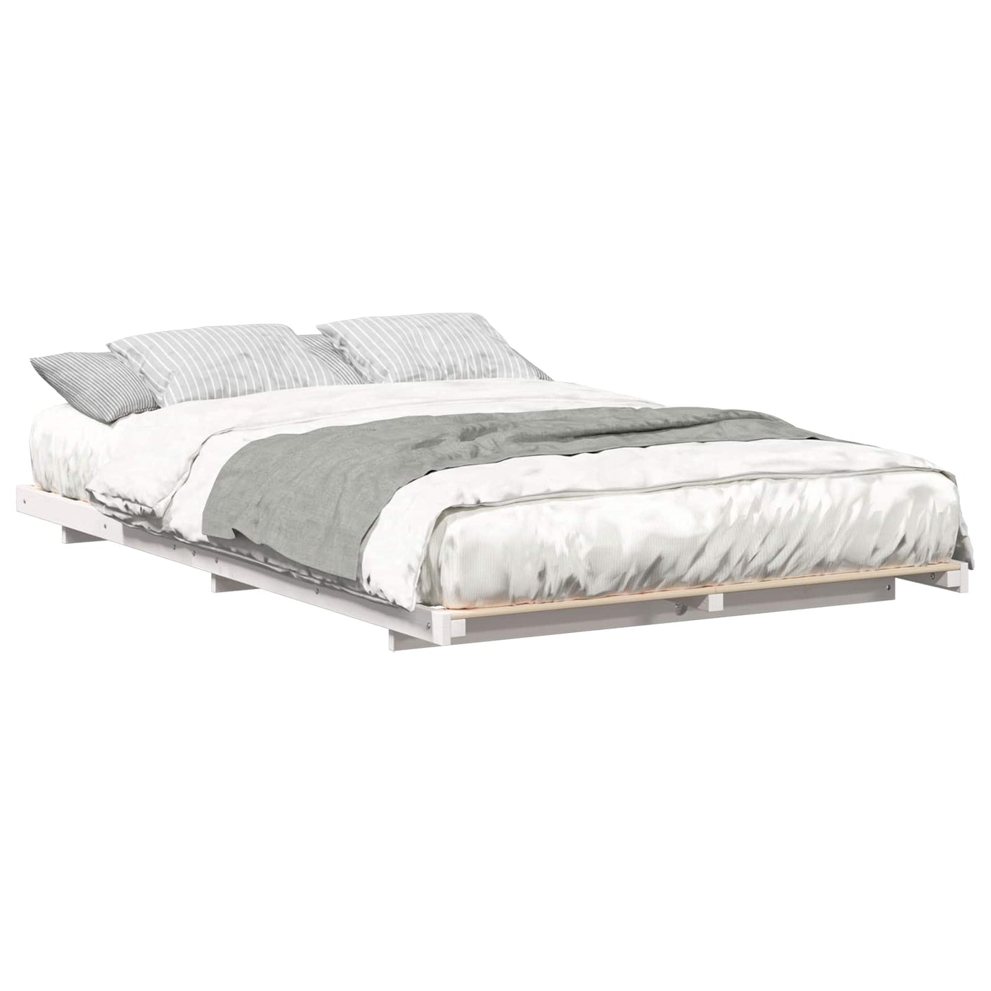 Bedframe Wit 120 x 190 cm Massief grenenhout is nu te koop bij PeponiXL, paradijselijk wonen!