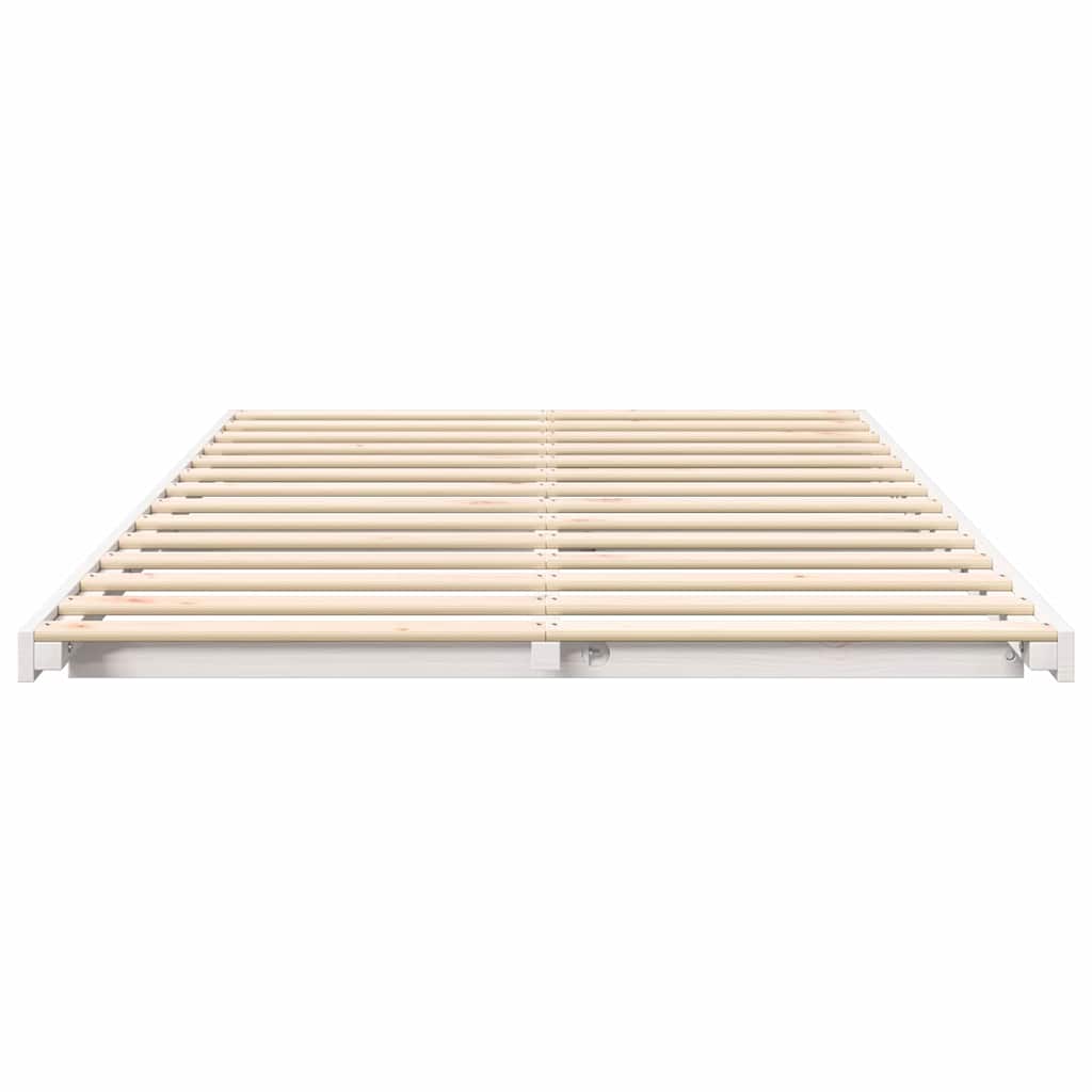 Bedframe Wit 120 x 190 cm Massief grenenhout is nu te koop bij PeponiXL, paradijselijk wonen!