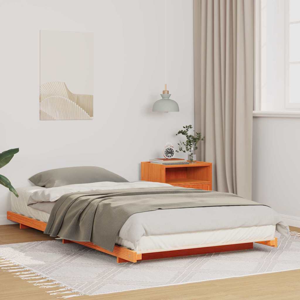 Bedframe Wasbruin 90 x 200 cm Massief grenenhout is nu te koop bij PeponiXL, paradijselijk wonen!
