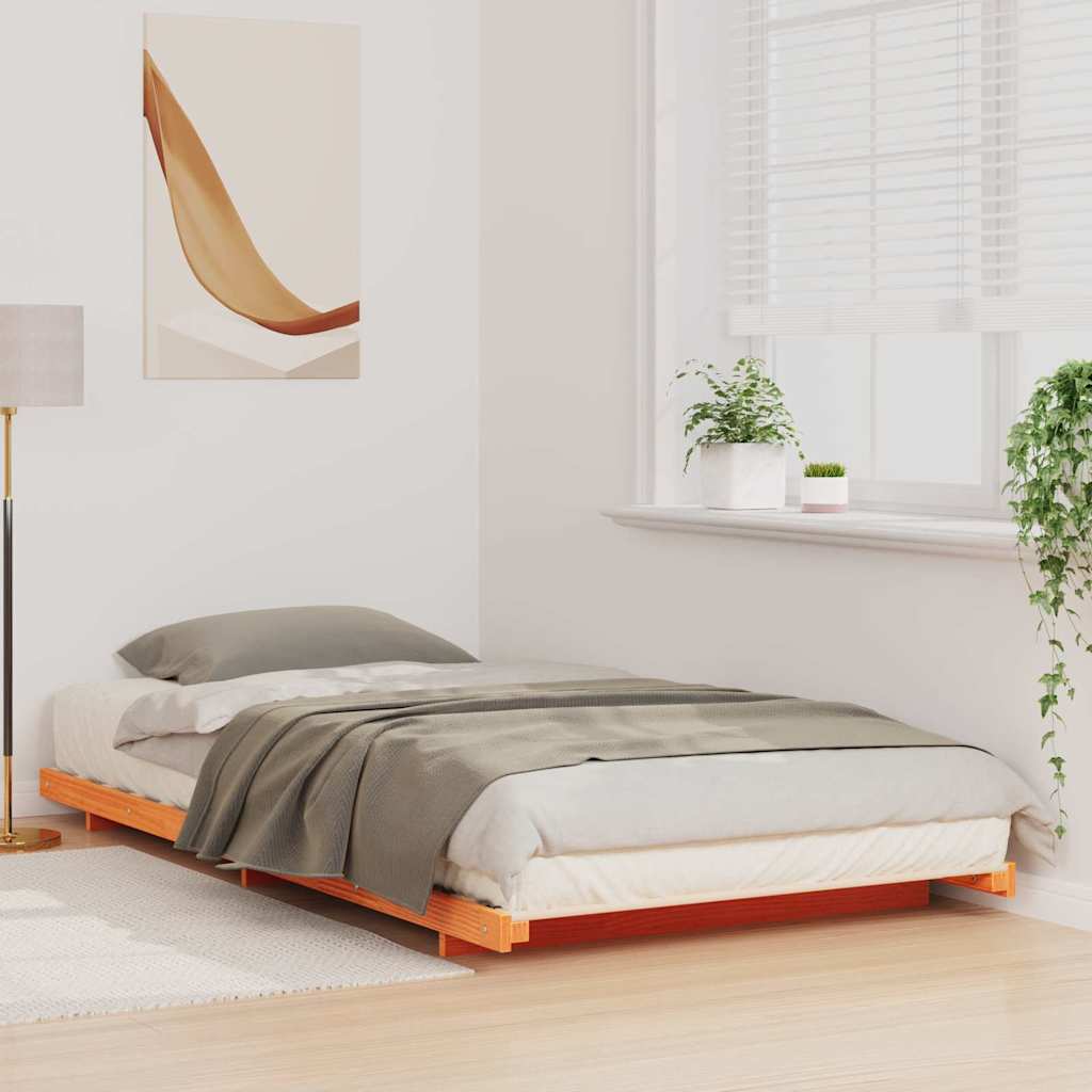 Bedframe Wasbruin 80 x 200 cm Massief grenenhout is nu te koop bij PeponiXL, paradijselijk wonen!