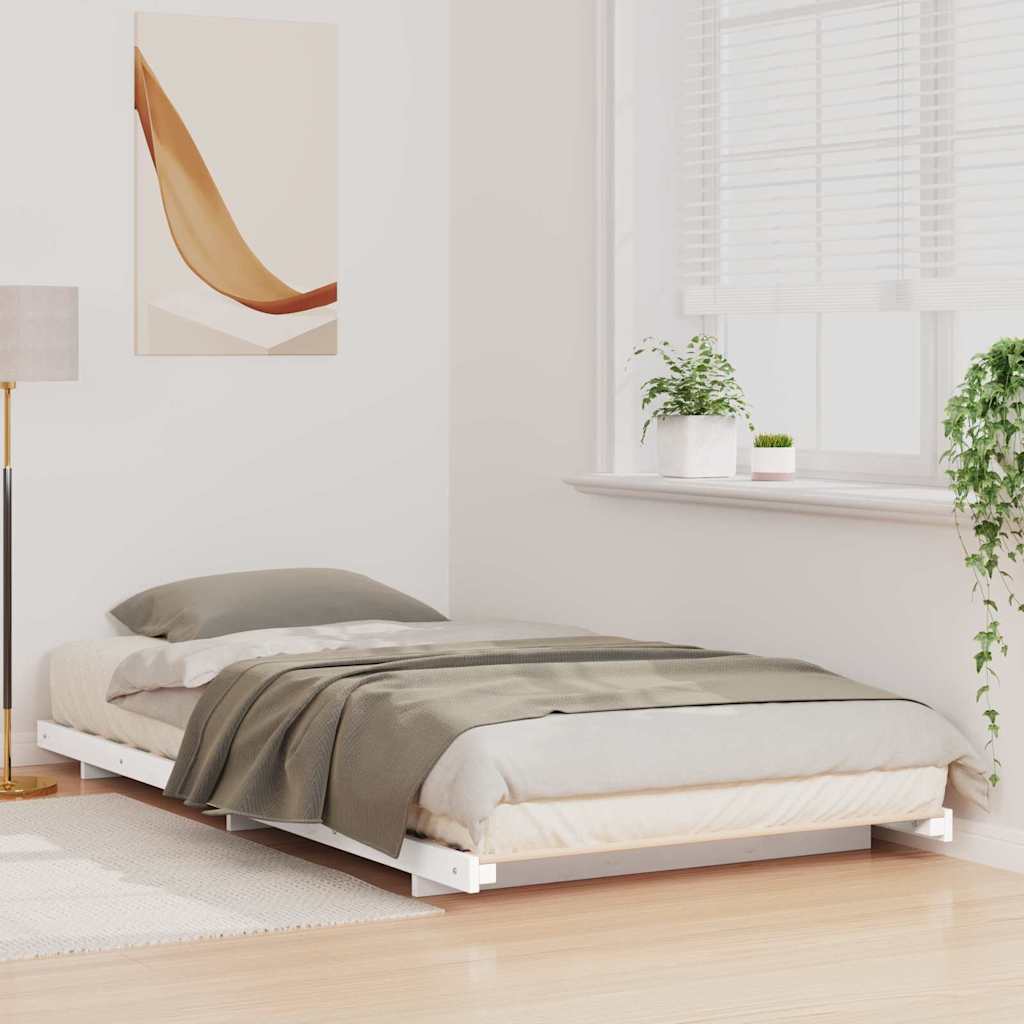 Bedframe Wit 90 x 190 cm Massief grenenhout is nu te koop bij PeponiXL, paradijselijk wonen!