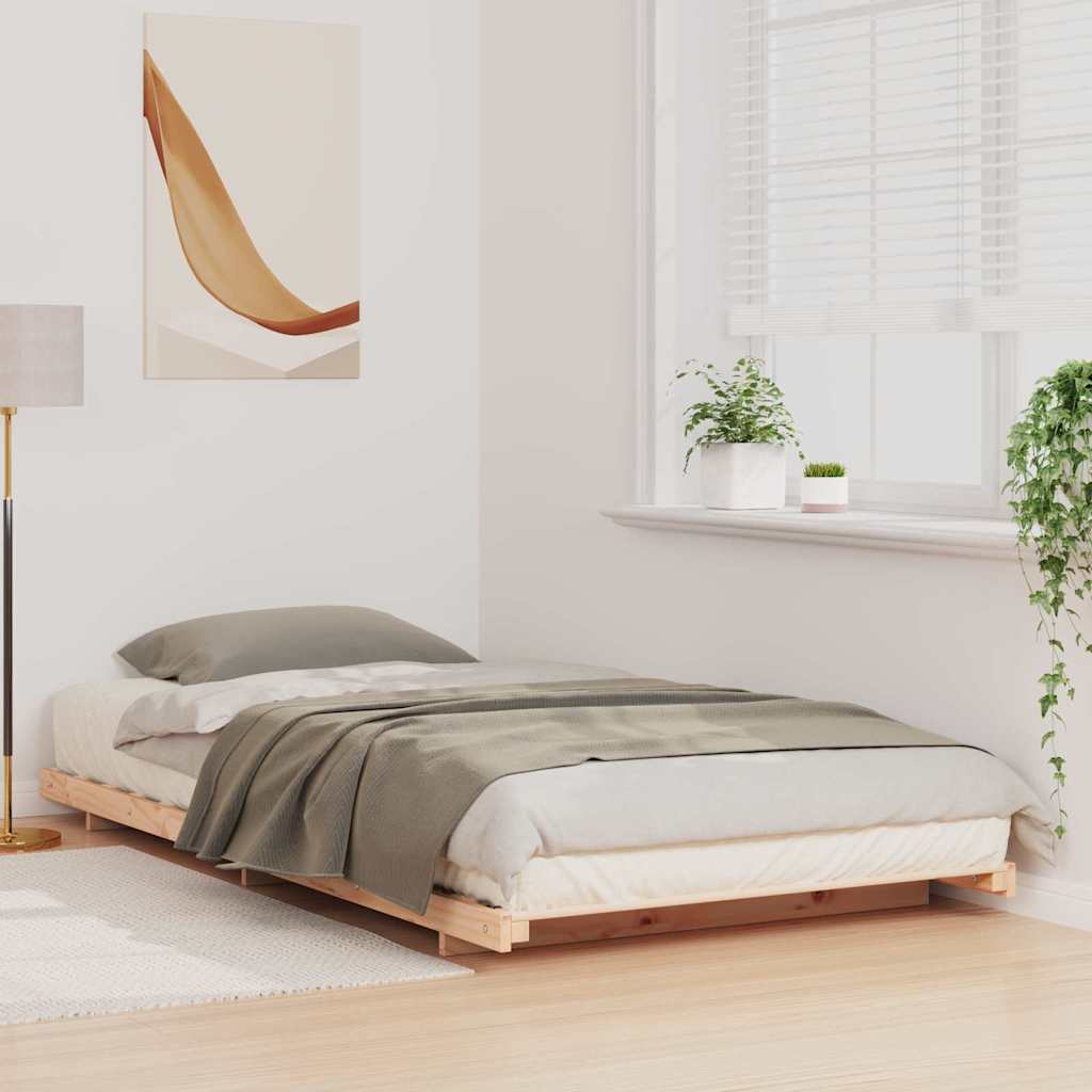 Bedframe Bruin 90 x 210 cm Massief grenenhout is nu te koop bij PeponiXL, paradijselijk wonen!