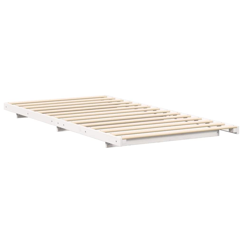 Bedframe Wit 90 x 210 cm Massief grenenhout is nu te koop bij PeponiXL, paradijselijk wonen!