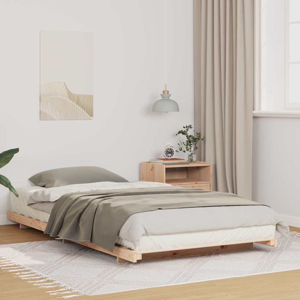Bedframe Bruin 100 x 210 cm Massief grenenhout is nu te koop bij PeponiXL, paradijselijk wonen!
