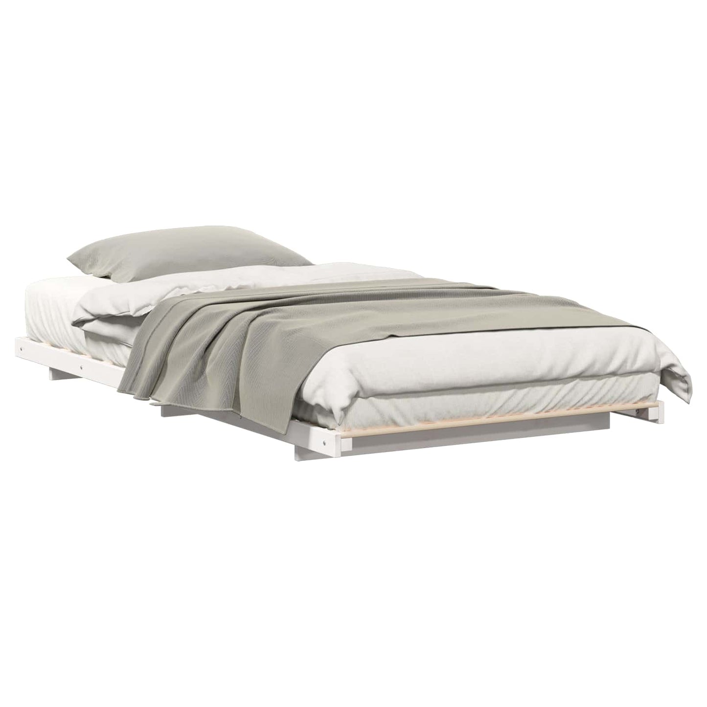 Bedframe Wit 100 x 210 cm Massief grenenhout is nu te koop bij PeponiXL, paradijselijk wonen!