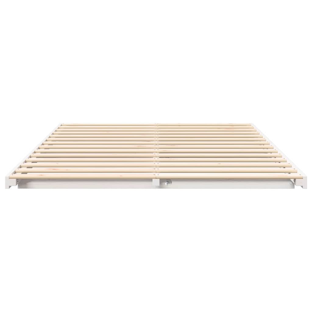 Bedframe Wit 140 x 210 cm Massief grenenhout is nu te koop bij PeponiXL, paradijselijk wonen!