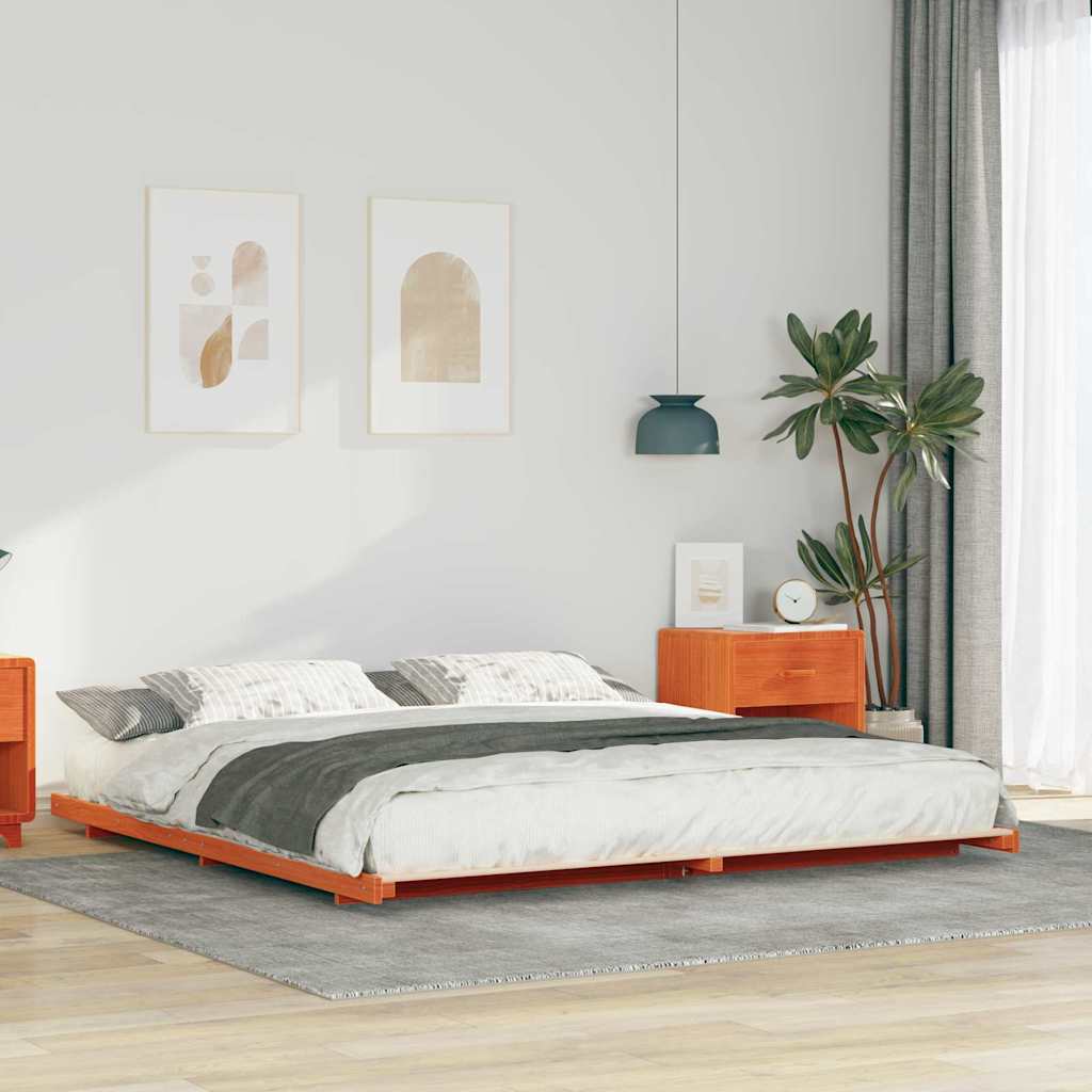 Bedframe Wasbruin 180 x 210 cm Massief grenenhout is nu te koop bij PeponiXL, paradijselijk wonen!
