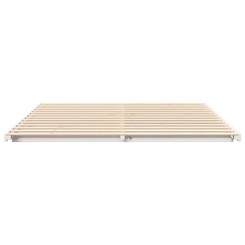 Bedframe Wit 200 x 210 cm Massief grenenhout is nu te koop bij PeponiXL, paradijselijk wonen!