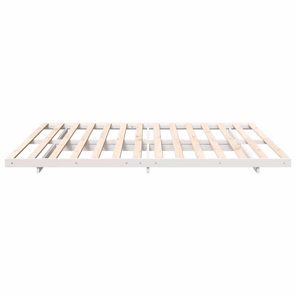 Bedframe Wit 200 x 210 cm Massief grenenhout is nu te koop bij PeponiXL, paradijselijk wonen!