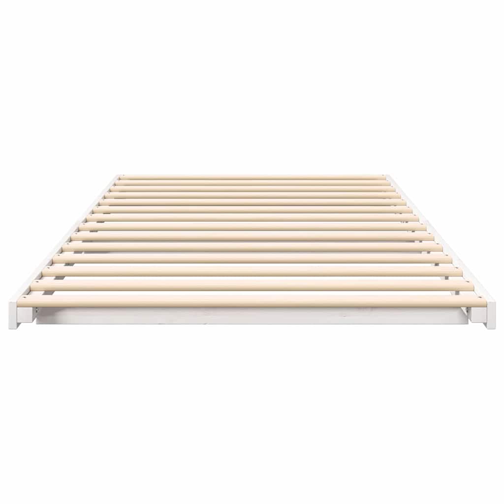 Bedframe Wit 90 x 220 cm Massief grenenhout is nu te koop bij PeponiXL, paradijselijk wonen!