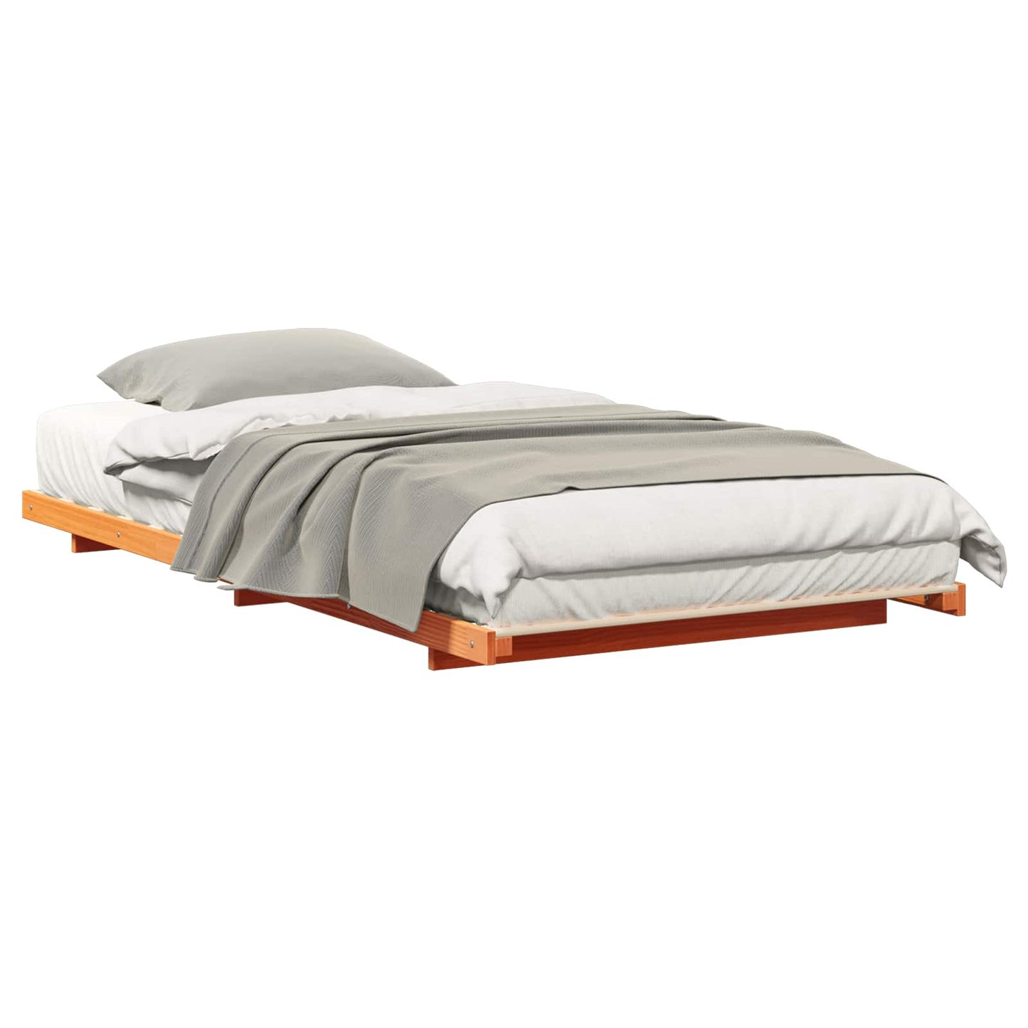 Bedframe Wasbruin 100 x 220 cm Massief grenenhout is nu te koop bij PeponiXL, paradijselijk wonen!
