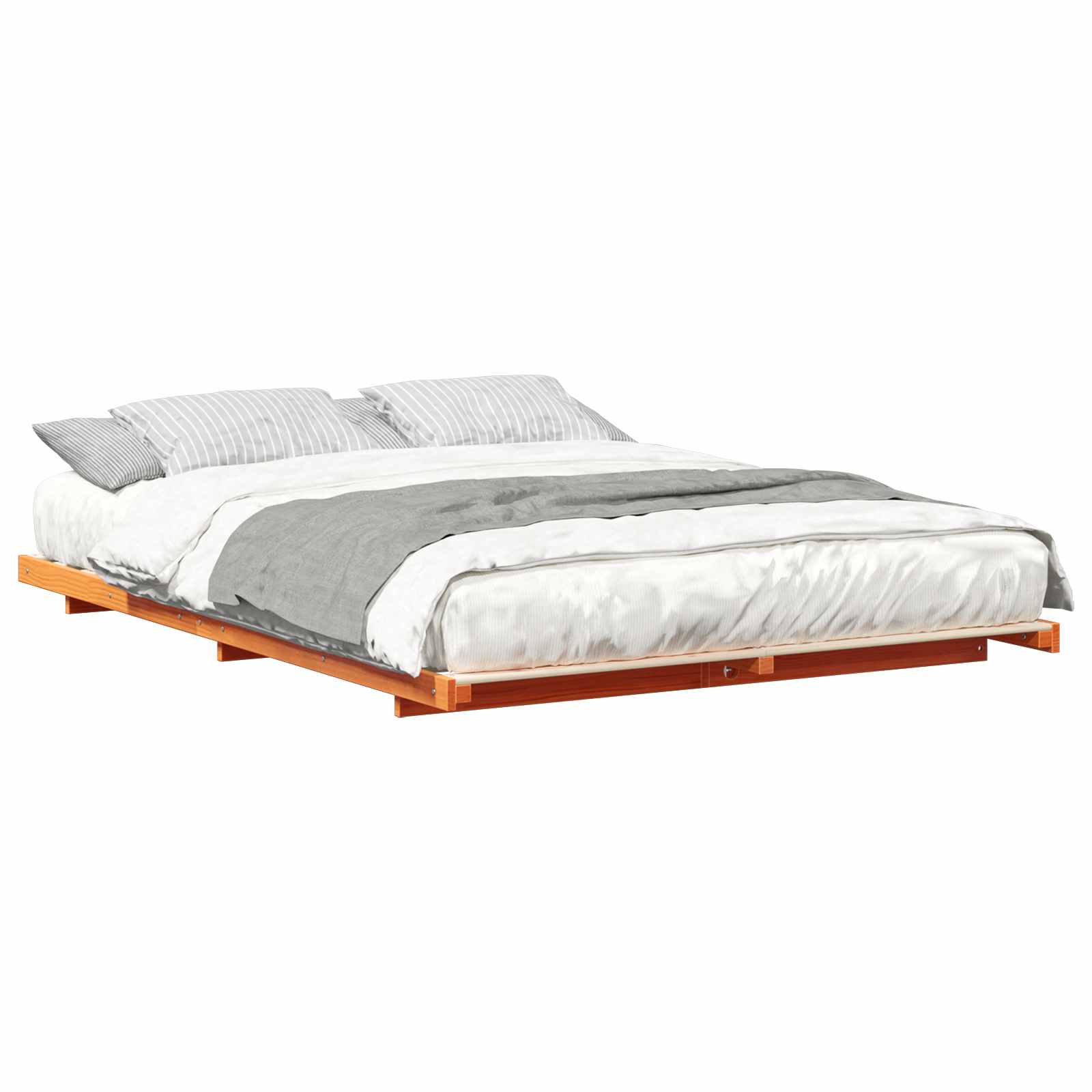 Bedframe Wasbruin 140 x 220 cm Massief grenenhout is nu te koop bij PeponiXL, paradijselijk wonen!