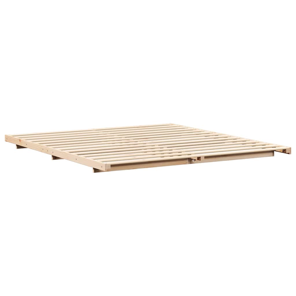Bedframe Bruin 180 x 220 cm Massief grenenhout is nu te koop bij PeponiXL, paradijselijk wonen!