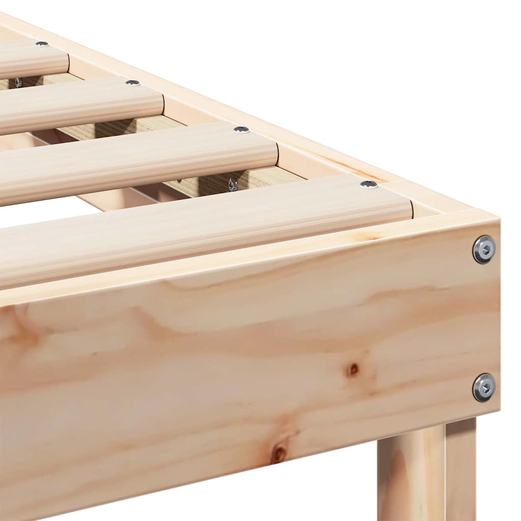 Bedframe Bruin 100 x 200 cm Massief grenenhout is nu te koop bij PeponiXL, paradijselijk wonen!