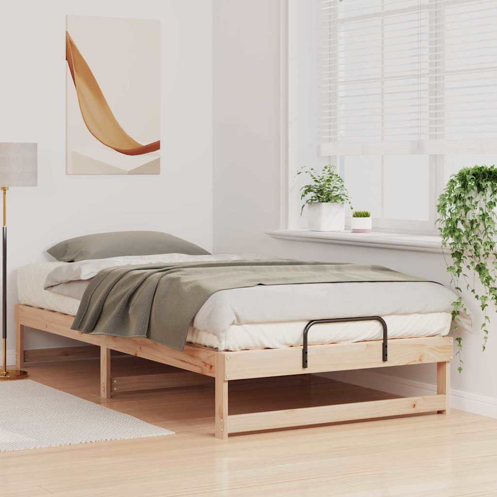 Bedframe Bruin 100 x 200 cm Massief grenenhout is nu te koop bij PeponiXL, paradijselijk wonen!
