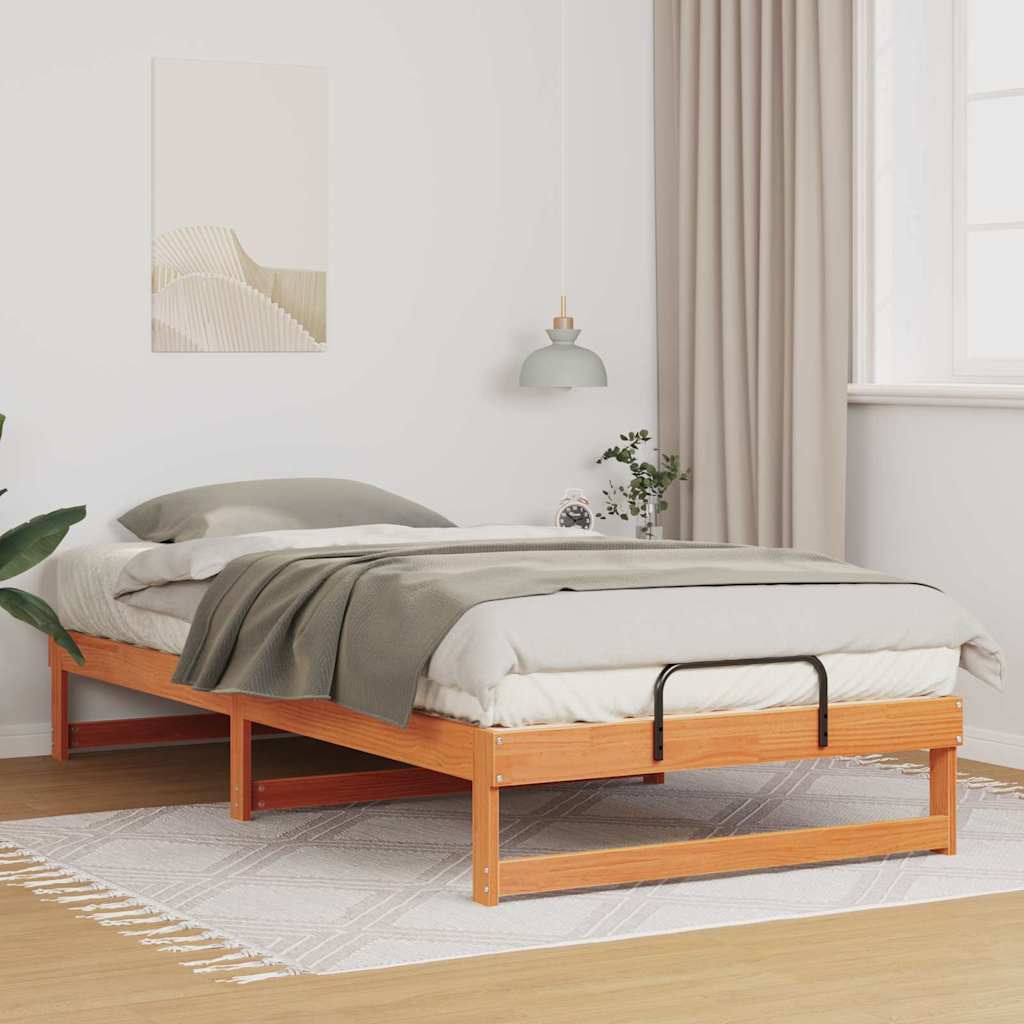 Bedframe Bruin 100 x 200 cm Massief grenenhout is nu te koop bij PeponiXL, paradijselijk wonen!