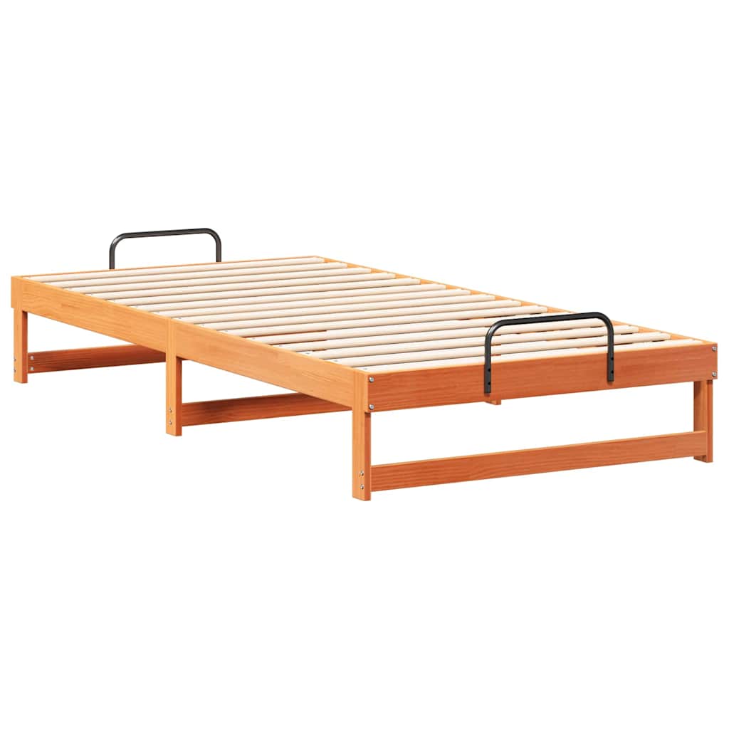 Bedframe Bruin 100 x 200 cm Massief grenenhout is nu te koop bij PeponiXL, paradijselijk wonen!