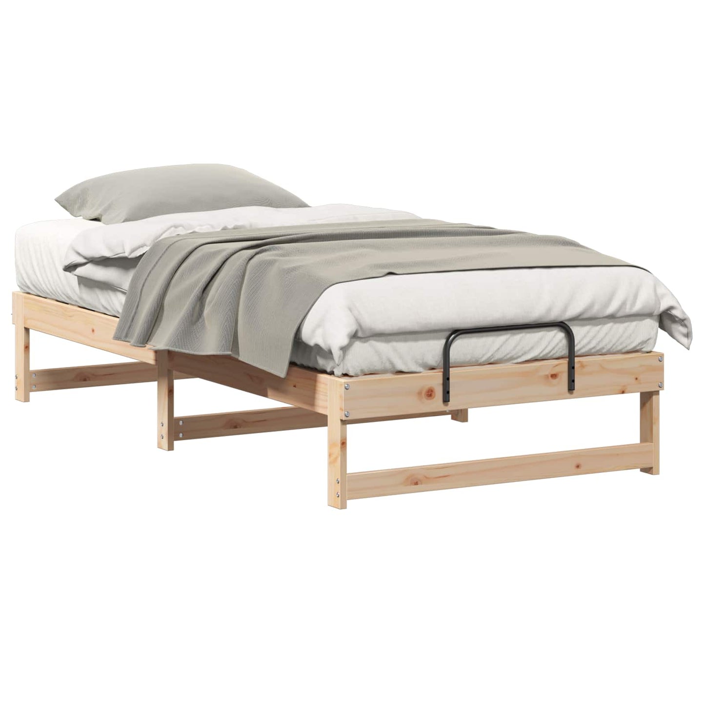 Bedframe Bruin 90 x 200 cm Massief grenenhout is nu te koop bij PeponiXL, paradijselijk wonen!