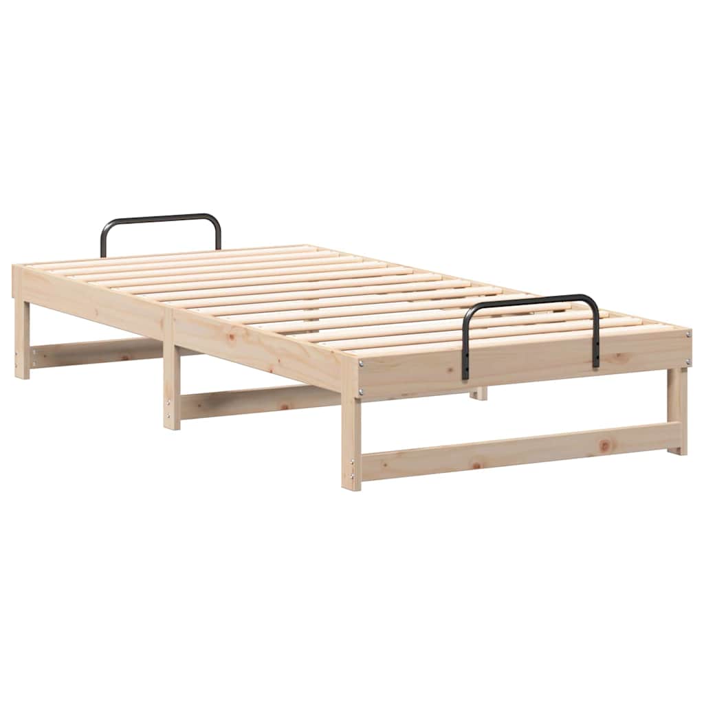 Bedframe Bruin 90 x 200 cm Massief grenenhout is nu te koop bij PeponiXL, paradijselijk wonen!