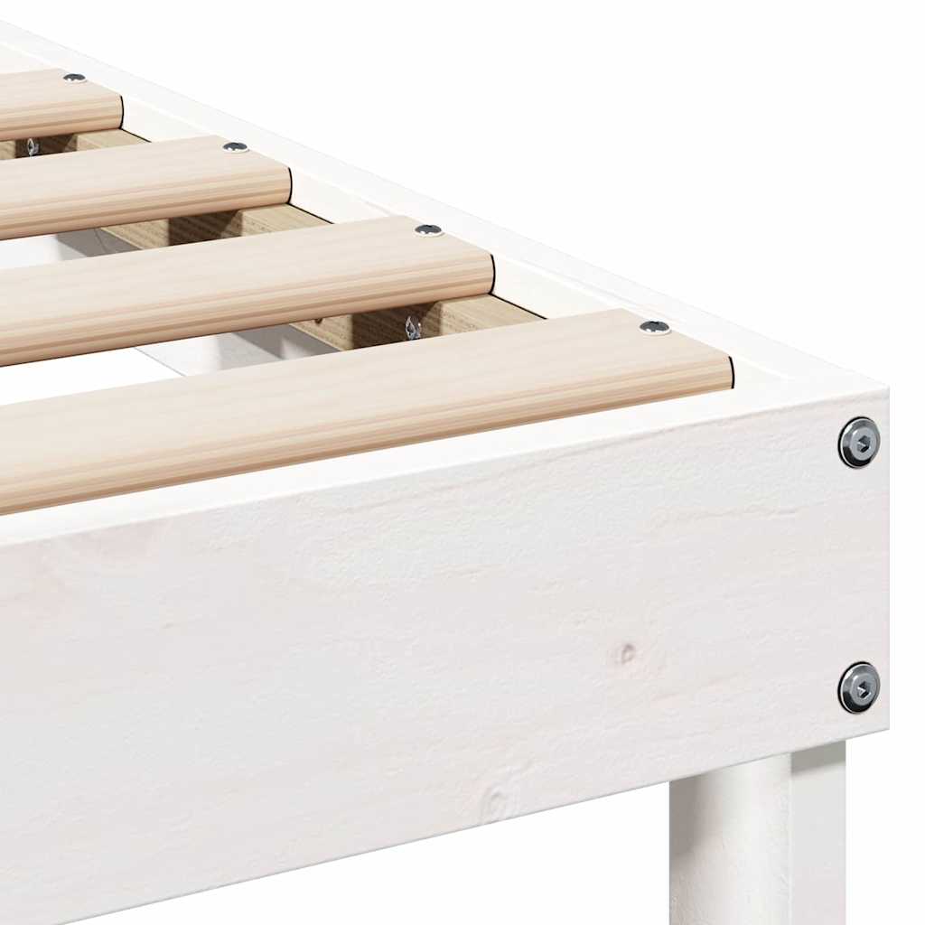 Bedframe Wit 90 x 200 cm Massief grenenhout is nu te koop bij PeponiXL, paradijselijk wonen!