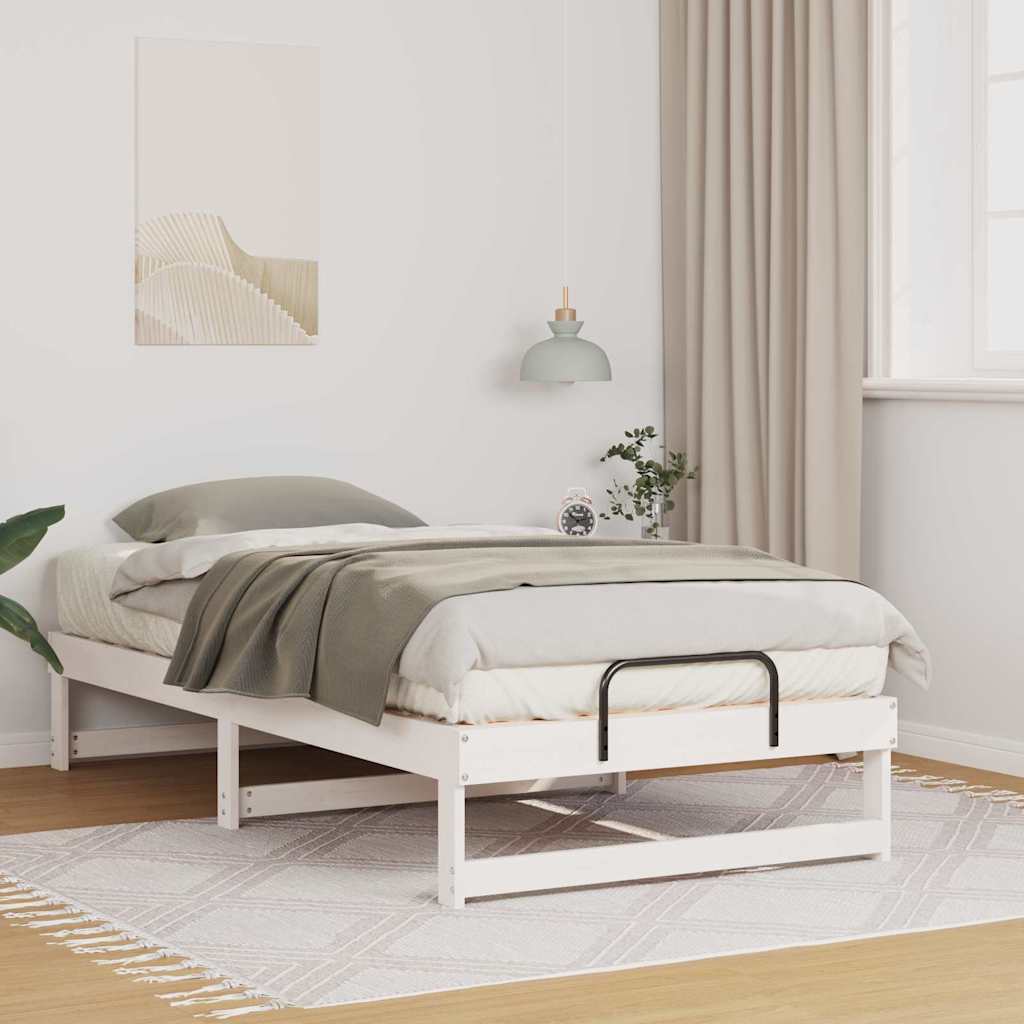 Bedframe Wit 90 x 200 cm Massief grenenhout is nu te koop bij PeponiXL, paradijselijk wonen!