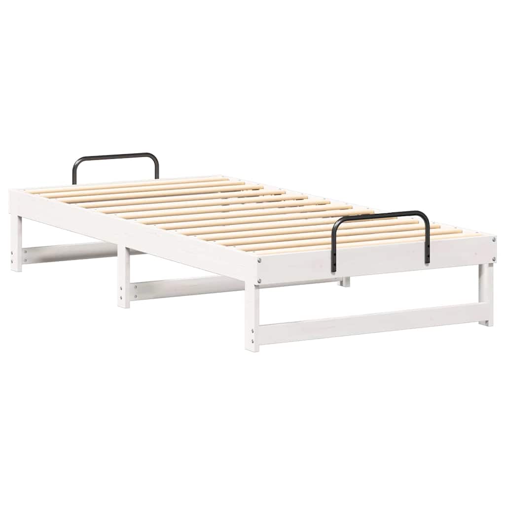 Bedframe Wit 90 x 200 cm Massief grenenhout is nu te koop bij PeponiXL, paradijselijk wonen!