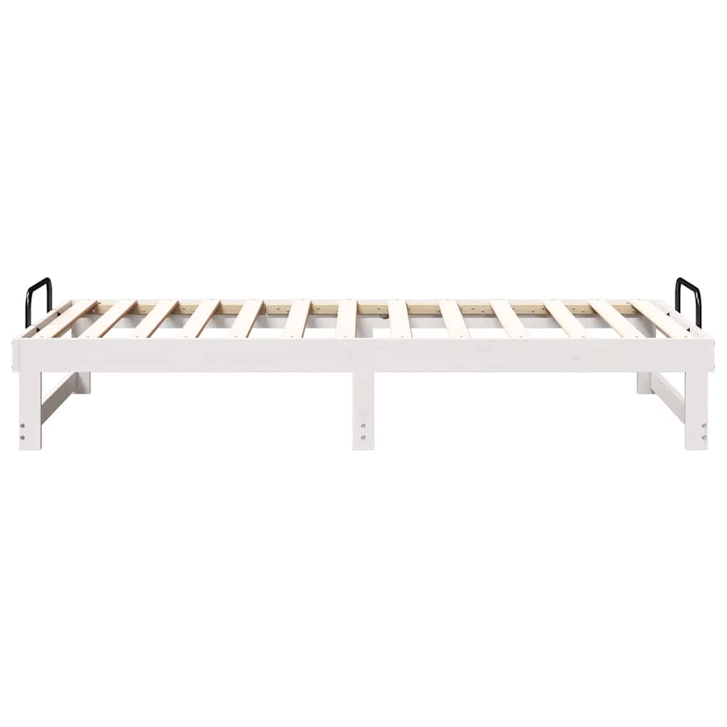 Bedframe Wit 90 x 200 cm Massief grenenhout is nu te koop bij PeponiXL, paradijselijk wonen!