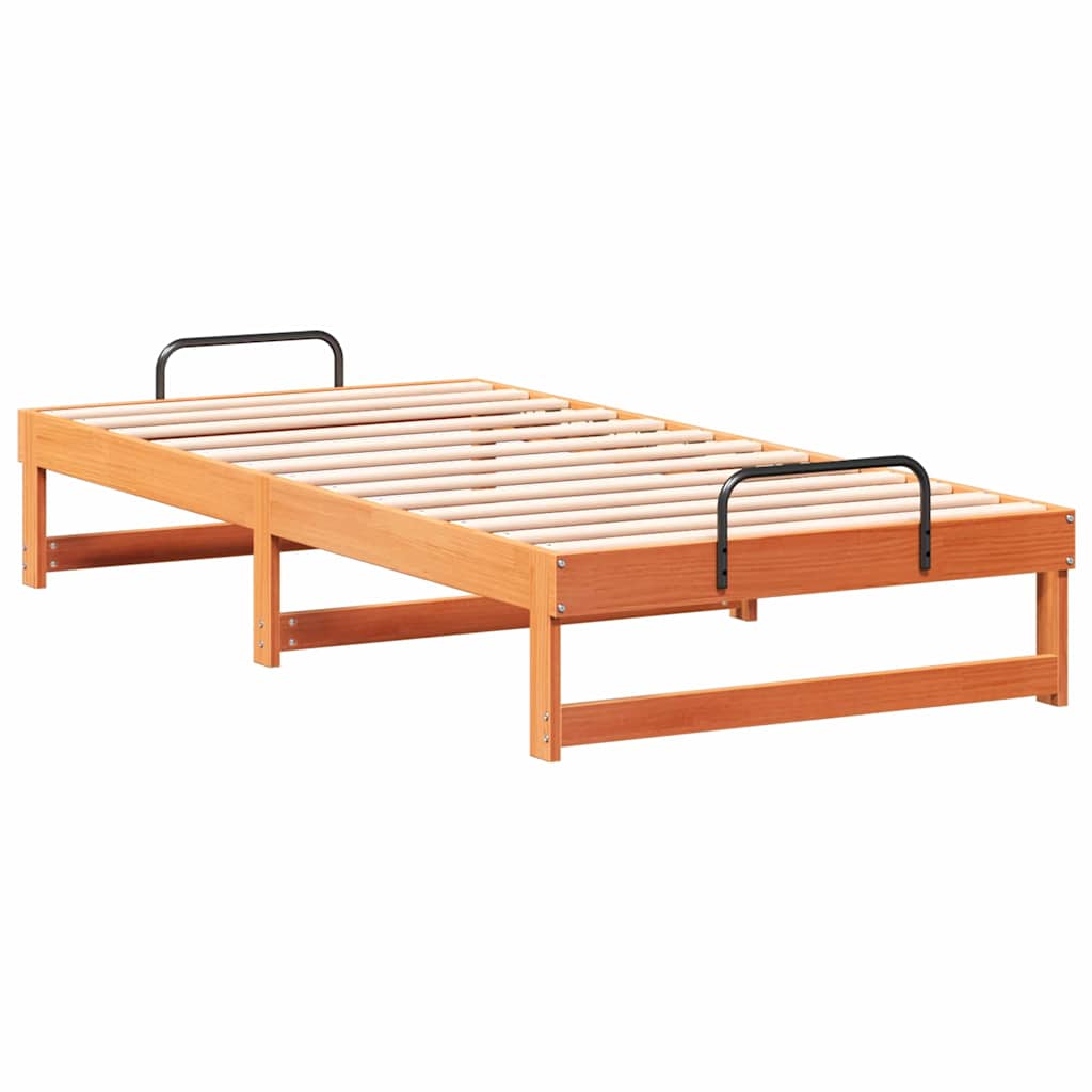 Bedframe Bruin 90 x 200 cm Massief grenenhout is nu te koop bij PeponiXL, paradijselijk wonen!