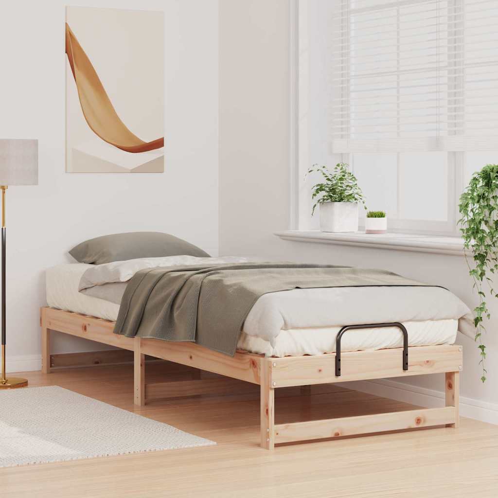 Bedframe Bruin 80 x 200 cm Massief grenenhout is nu te koop bij PeponiXL, paradijselijk wonen!
