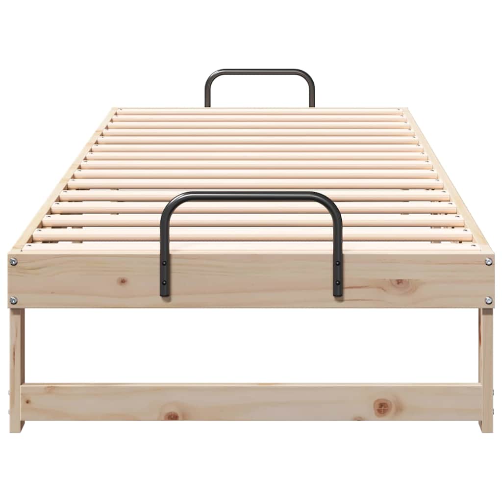 Bedframe Bruin 80 x 200 cm Massief grenenhout is nu te koop bij PeponiXL, paradijselijk wonen!