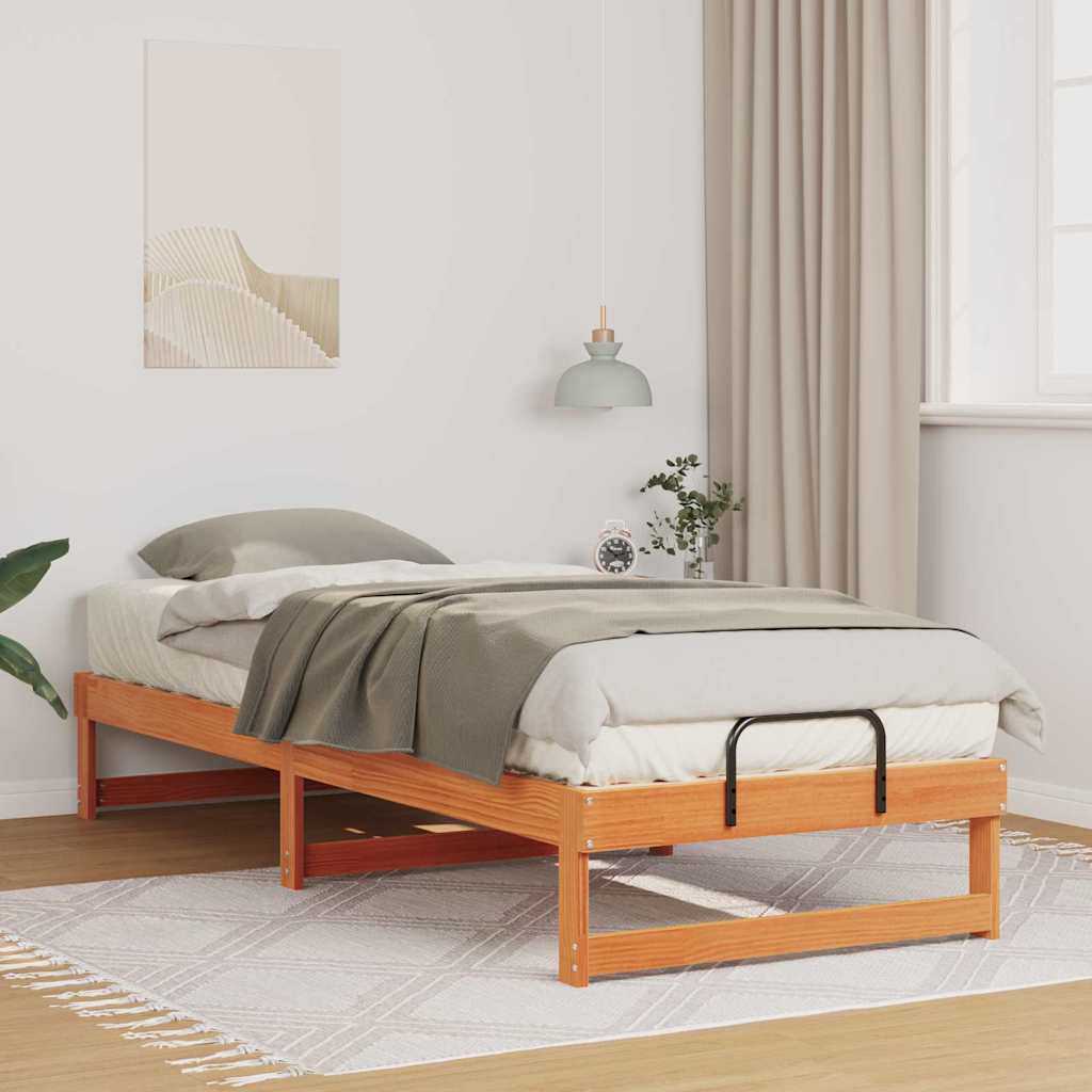 Bedframe Bruin 80 x 200 cm Massief grenenhout is nu te koop bij PeponiXL, paradijselijk wonen!