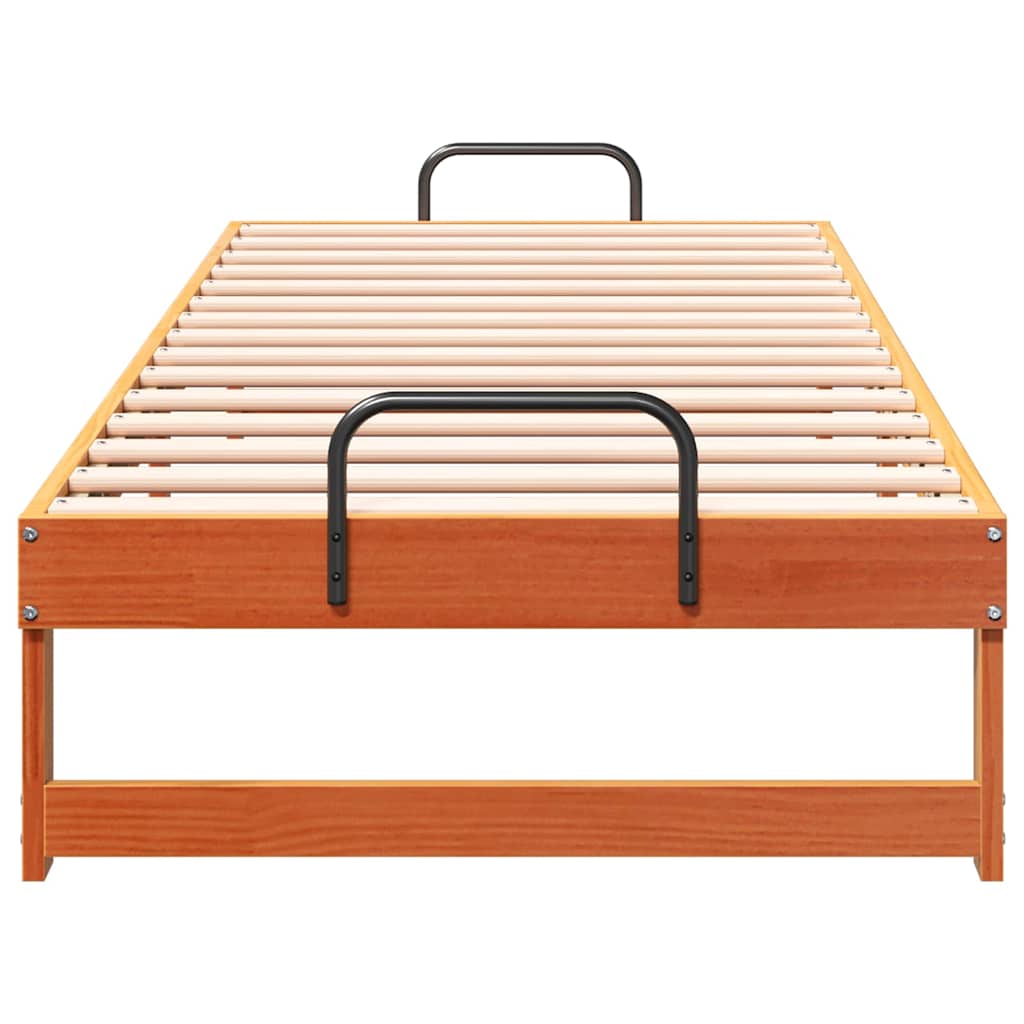 Bedframe Bruin 80 x 200 cm Massief grenenhout is nu te koop bij PeponiXL, paradijselijk wonen!