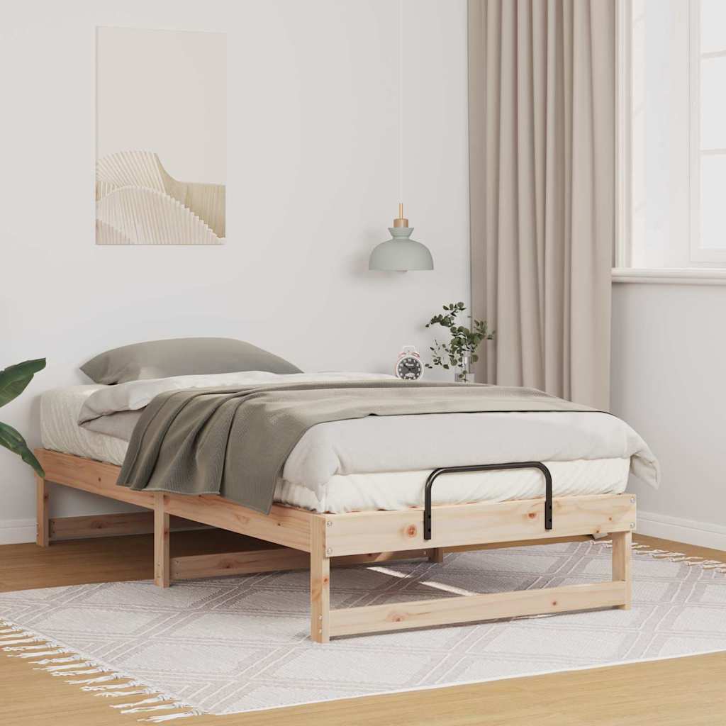 Bedframe Bruin 90 x 190 cm Massief grenenhout is nu te koop bij PeponiXL, paradijselijk wonen!