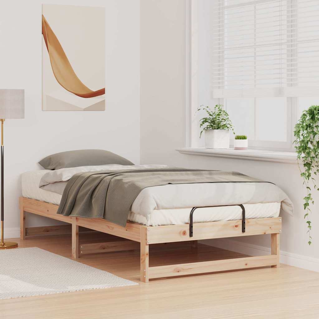 Bedframe Bruin 90 x 190 cm Massief grenenhout is nu te koop bij PeponiXL, paradijselijk wonen!