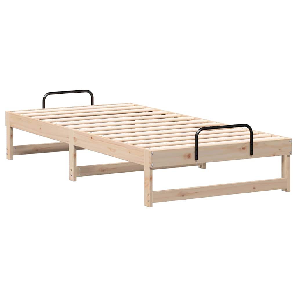 Bedframe Bruin 90 x 190 cm Massief grenenhout is nu te koop bij PeponiXL, paradijselijk wonen!