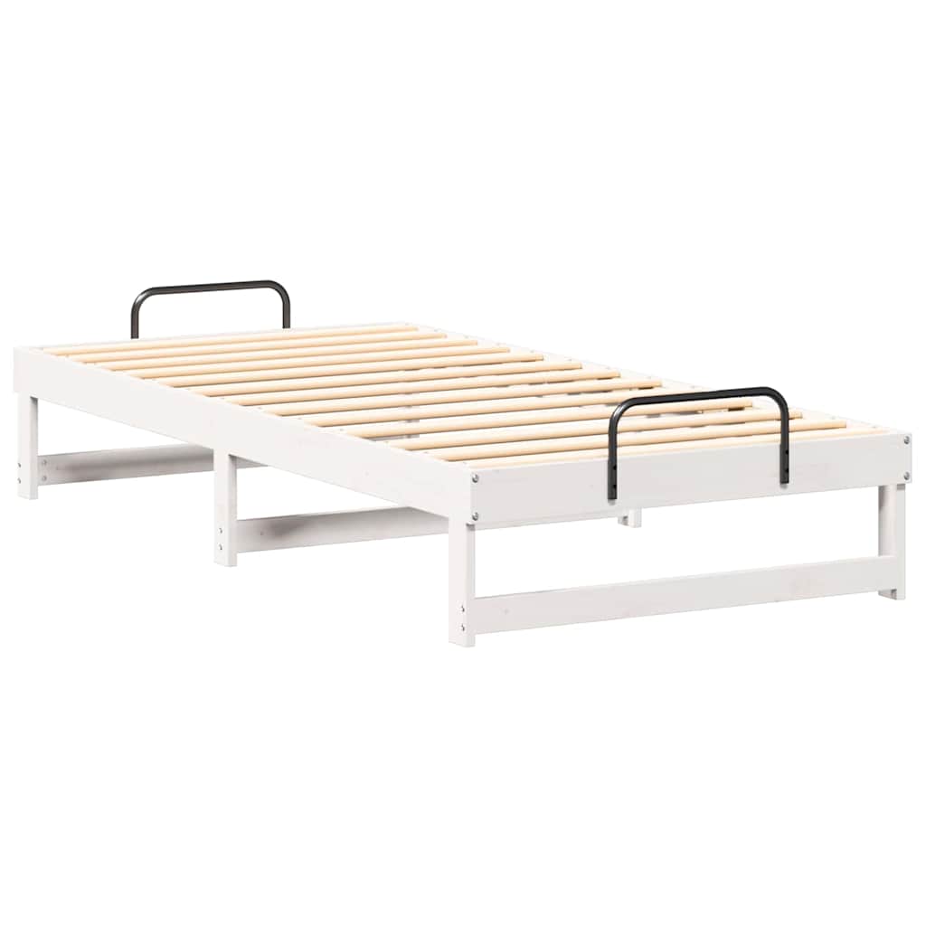 Bedframe Wit 90 x 190 cm Massief grenenhout is nu te koop bij PeponiXL, paradijselijk wonen!