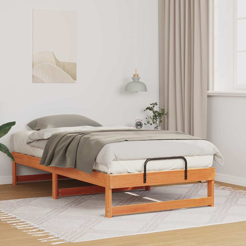 Bedframe Bruin 90 x 190 cm Massief grenenhout is nu te koop bij PeponiXL, paradijselijk wonen!