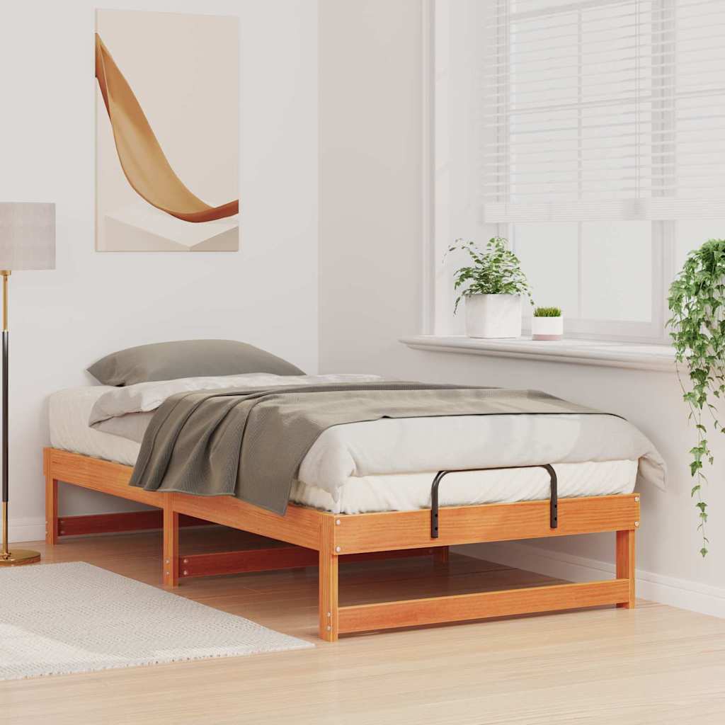 Bedframe Bruin 90 x 190 cm Massief grenenhout is nu te koop bij PeponiXL, paradijselijk wonen!
