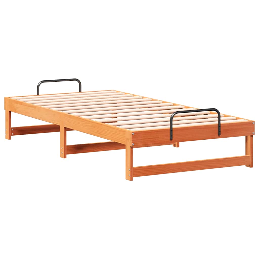 Bedframe Bruin 90 x 190 cm Massief grenenhout is nu te koop bij PeponiXL, paradijselijk wonen!