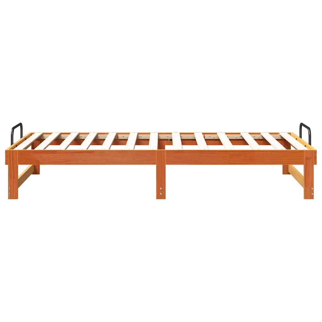 Bedframe Bruin 90 x 190 cm Massief grenenhout is nu te koop bij PeponiXL, paradijselijk wonen!