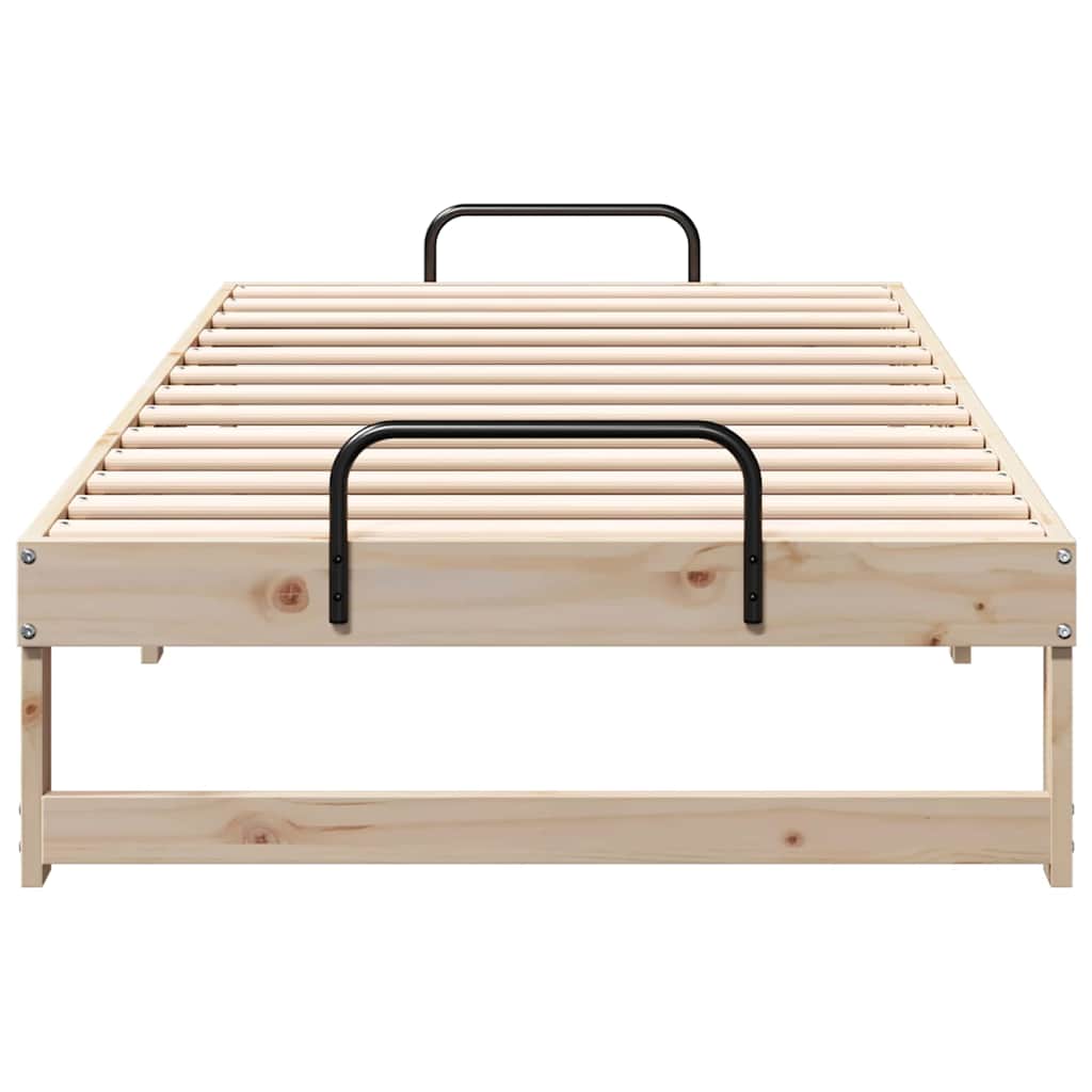 Bedframe Bruin 75 x 190 cm Massief grenenhout is nu te koop bij PeponiXL, paradijselijk wonen!
