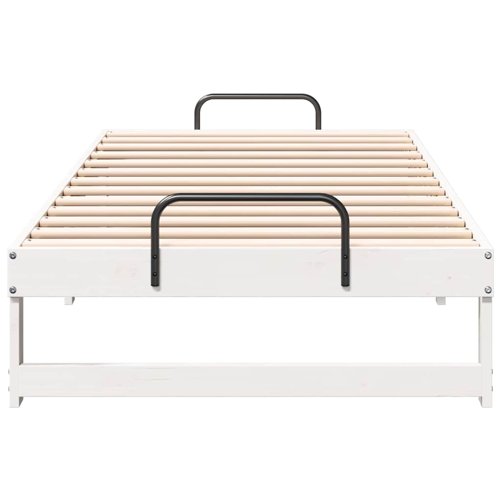 Bedframe Wit 75 x 190 cm Massief grenenhout is nu te koop bij PeponiXL, paradijselijk wonen!